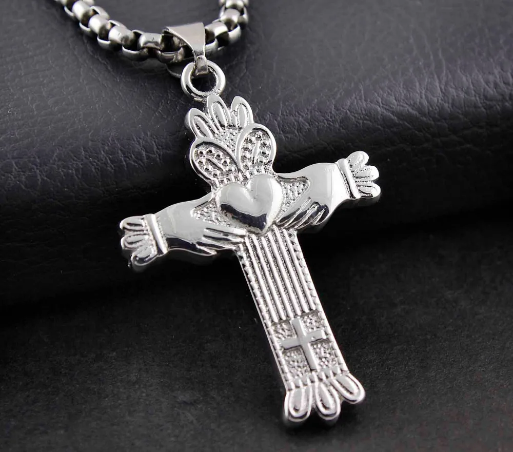 316L из нержавеющей стали любовь дружба и лояльность ирландский CLADDAGH кулон