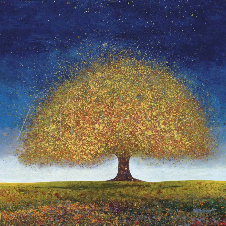 

Modern Art Landscape Dreaming Tree Blue oil painting Canvas beautiful color High quality hand painted Decorate Living Room