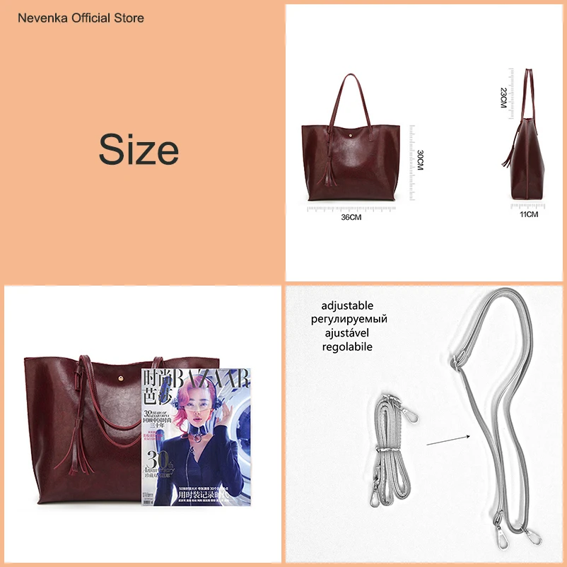 Nevenka Leather Handbag Women Casual Totes Female Shopper Ladies Shopping Bags Large Capacity Bags Vintage Bag for Women 201801
