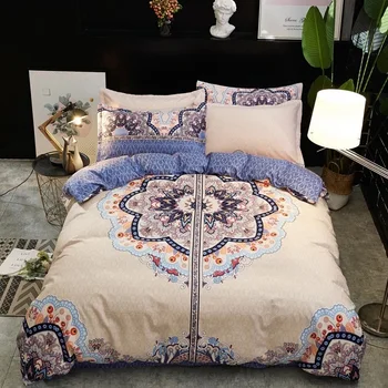 

Luxury Court Style Printing Bedding Set 4pcs Duvet Cover Set Pillowcases Comforter Bedding Sets Bedclothes Bed linen