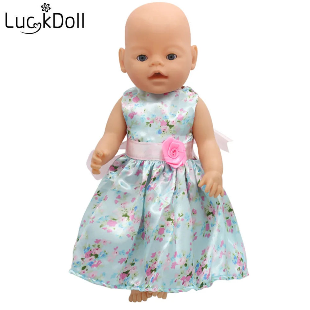 Luckydoll 8 шт. милое платье принцессы подходит 18 дюймов Американский 43 см BabyDoll одежда аксессуары игрушки Детский Рождественский подарок