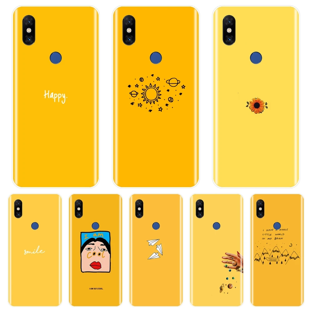 

Soft Silicone Phone Case For Xiaomi Mi Mix 1 2 2S 3 Yellow Space Sunflower Star Airplane Back Cover For Xiaomi Mi Max Note 1 2 3