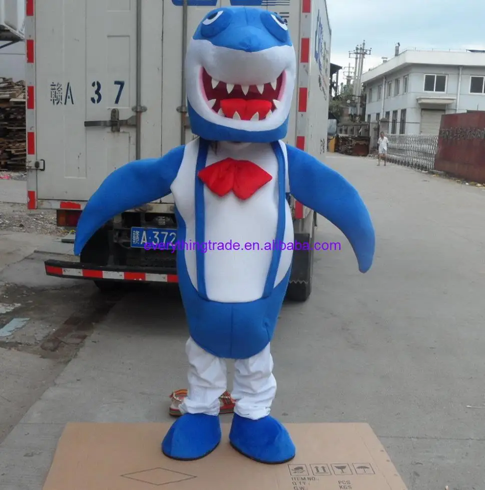 Горячая милый мультяшный персонаж взрослый стиль профессиональный костюм акулы-талисмана нарядное платье