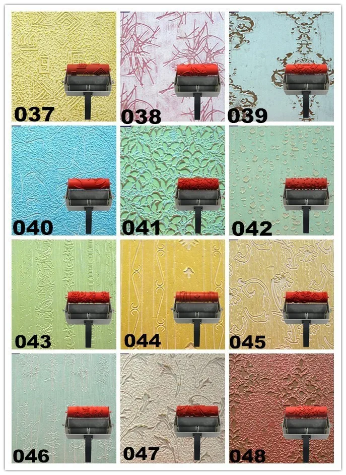 Прессформа для печати стен 7 дюймов узорчатый ролик для украшения стен резиновый ролик № 145