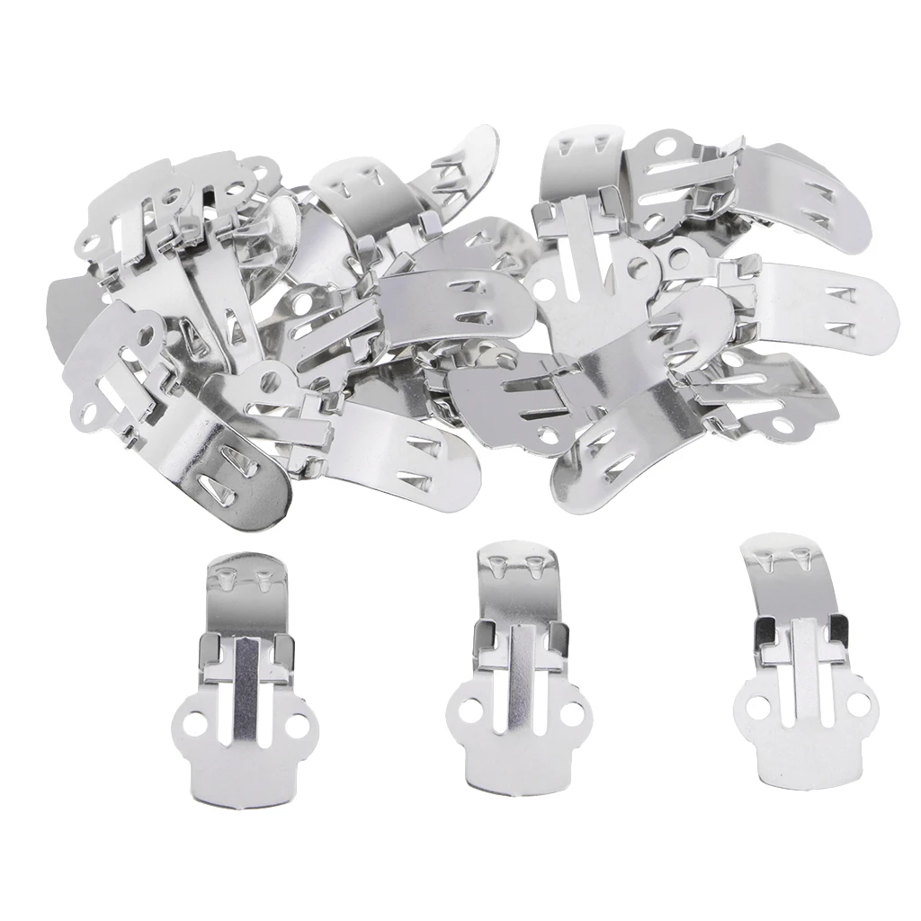 Wholesale 60 Pieces Assorted Size Stainless Steel Blank Shoe Clips Bulk Supplies for DIY Crafts