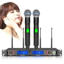 Wireless Microphone System Professional Microphone 4 Channel Diversity Receiver UHF Dynamic 2 Handheld Video Karaoke Top quality цена Wireless Microphone System Professional Microphone 4 Channel Diversity Receiver UHF Dynamic 2 Handheld Video Karaoke Top quality цены онлайн