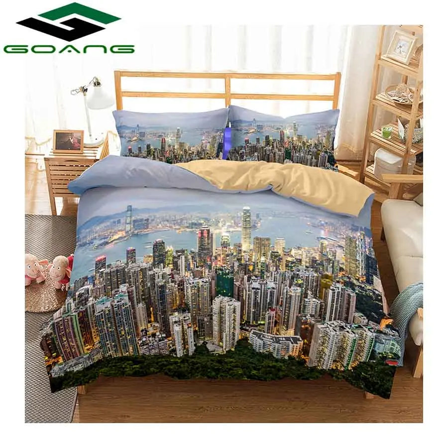 GOANG Комплект постельного белья 3d цифровая печать красивый город ...