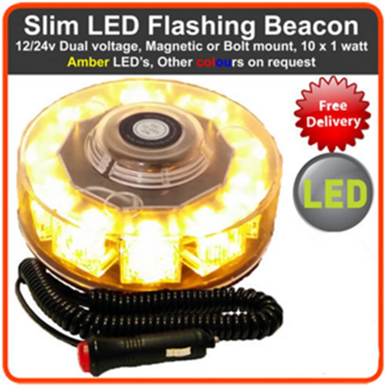 NEW Car styling 12V 10W Car Auto LED BEACON Emergency Recovery Flashing