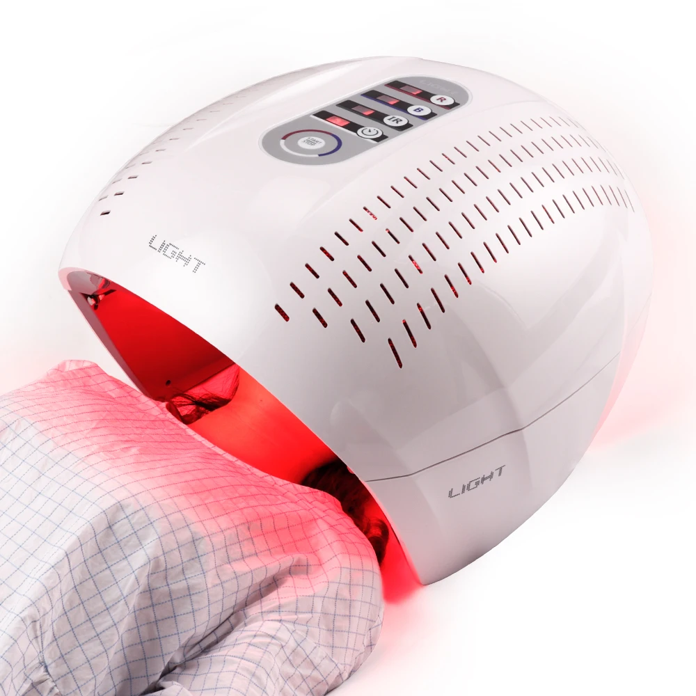 Круглый складной 4 цвета PDT светодиодный светильник Фотон терапия маска для лица Омоложение кожи удаления акне против морщин косметическое оборудование