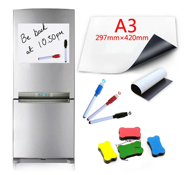 Refrigerador de pizarra magnética A4  Escritura de pizarra magnética para  refrigerador-Tamaño A4-Aliexpress