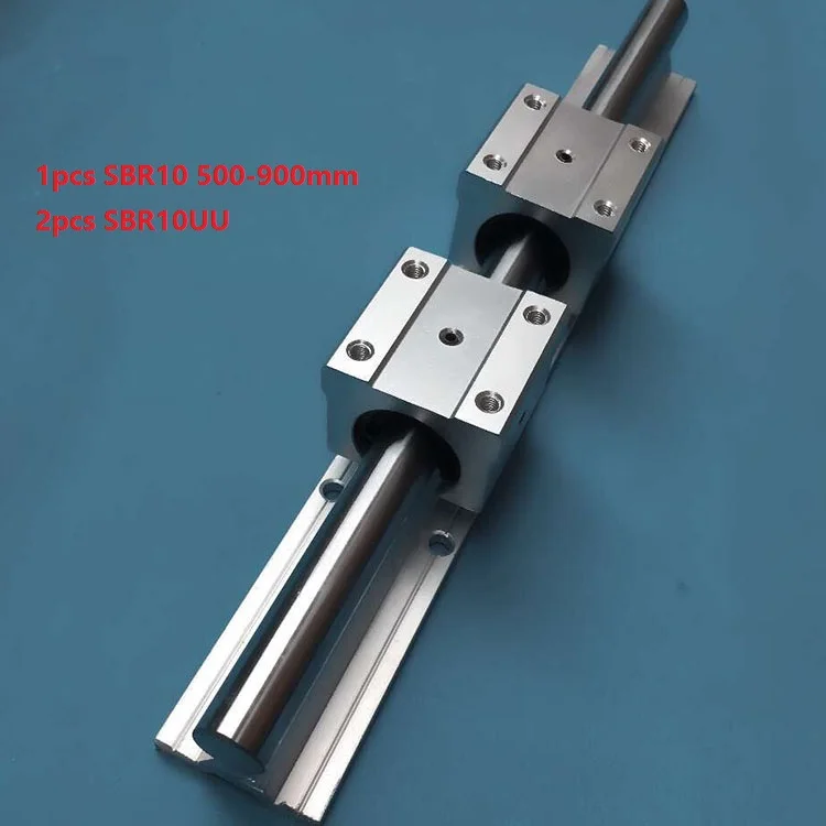 

1pcs SBR10 L-500mm/600mm/700mm/800mm/900mm support rail linear rail guide+2pcs SBR10UU linear bearing blocks for CNC parts