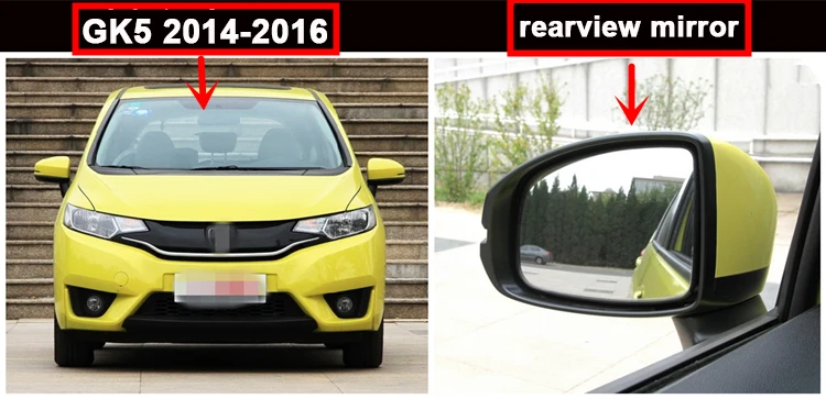 Синее боковое зеркало заднего вида для Honda Fit Jazz GE6 2007-2013 GK5-, мульти кривизна, защита от бликов, поворот, нагрев, дефог