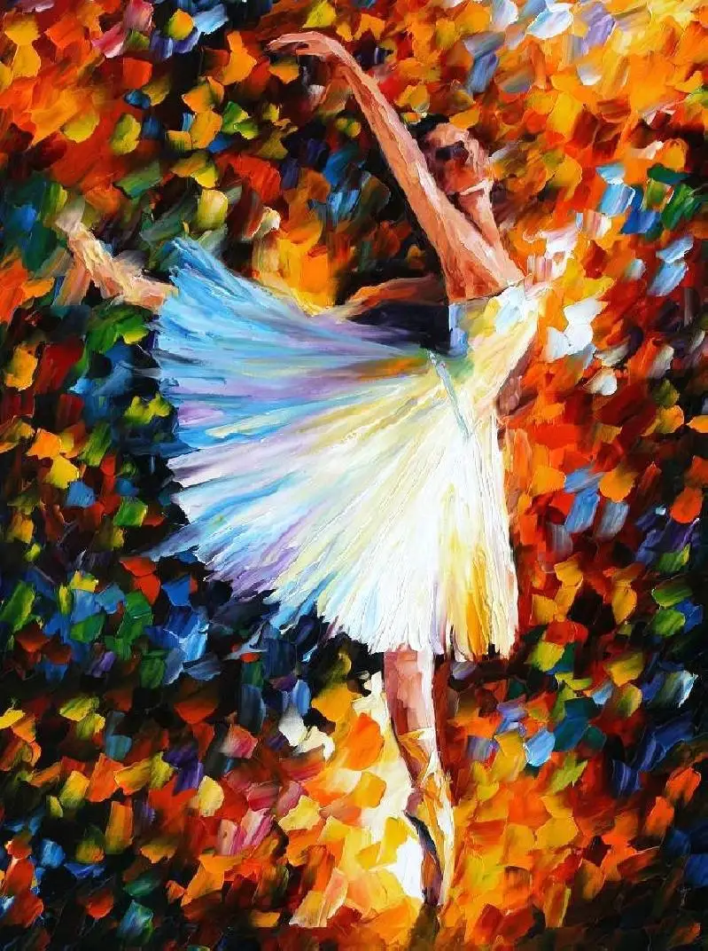 beautiful Painting Home Decor ballet Dancer Colorful oil paintings