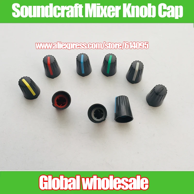 

12pcs Soundcraft vocal spirit mixer mixer audio volume adjustment half-axis Rotary potentiometer knob cap