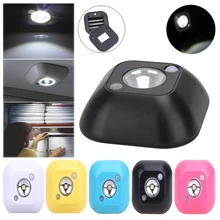 Mini LED Wireless Night Light Infrared Motion Activated Sensor Lights Battery Powered Wall Emergency Wardrobe Cabinet Night Lamp