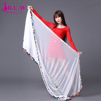 

B.U.W brand High quality women belly dance Veils dancing Veil Scarf belly dance Accessory Veil 250*140cm sj005