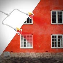 Двухголовый безвоздушный распылитель краски пистолет Удлинительный полюс с насадкой шайба сиденье защита безвоздушного распыления удлинитель Полюс