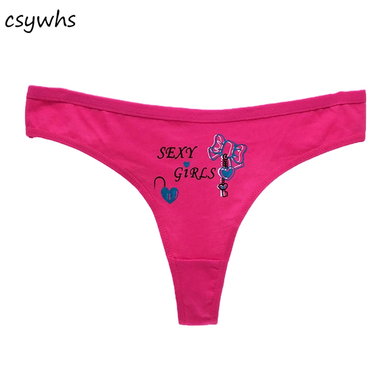 CSYWHS 6 шт. M L XL женские хлопковые стринги сексуальные трусики для девочек с