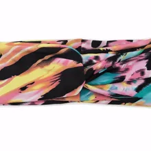 T185017 новейшая хорошая эластичная хлопковая модная камуфляжная печатная, очаровательная и удобная лента для волос с тюрбаном