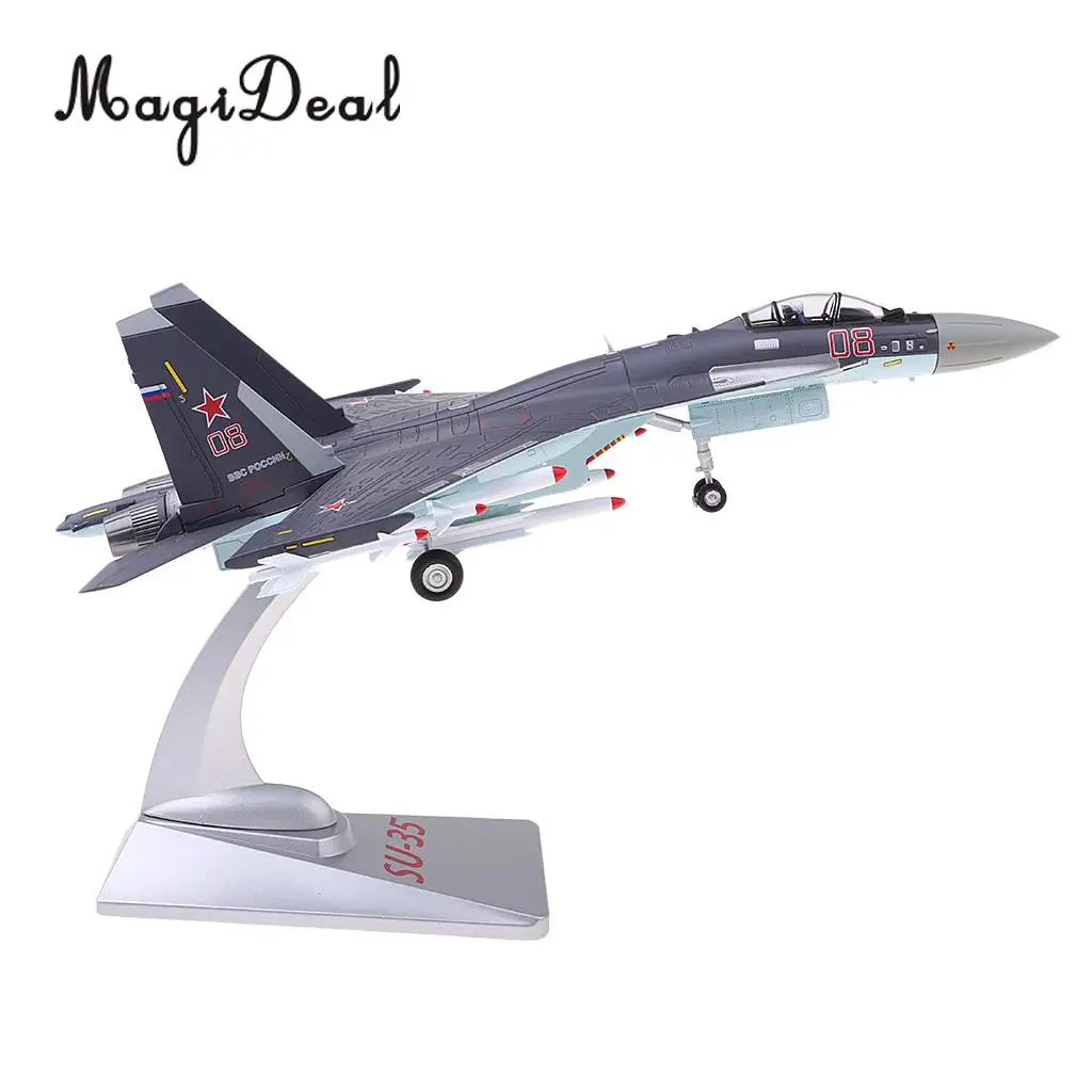 

MagiDeal 1/72 Scale SU-35 Fighter Model Diecast Model Military Aircraft Airplane Toy
