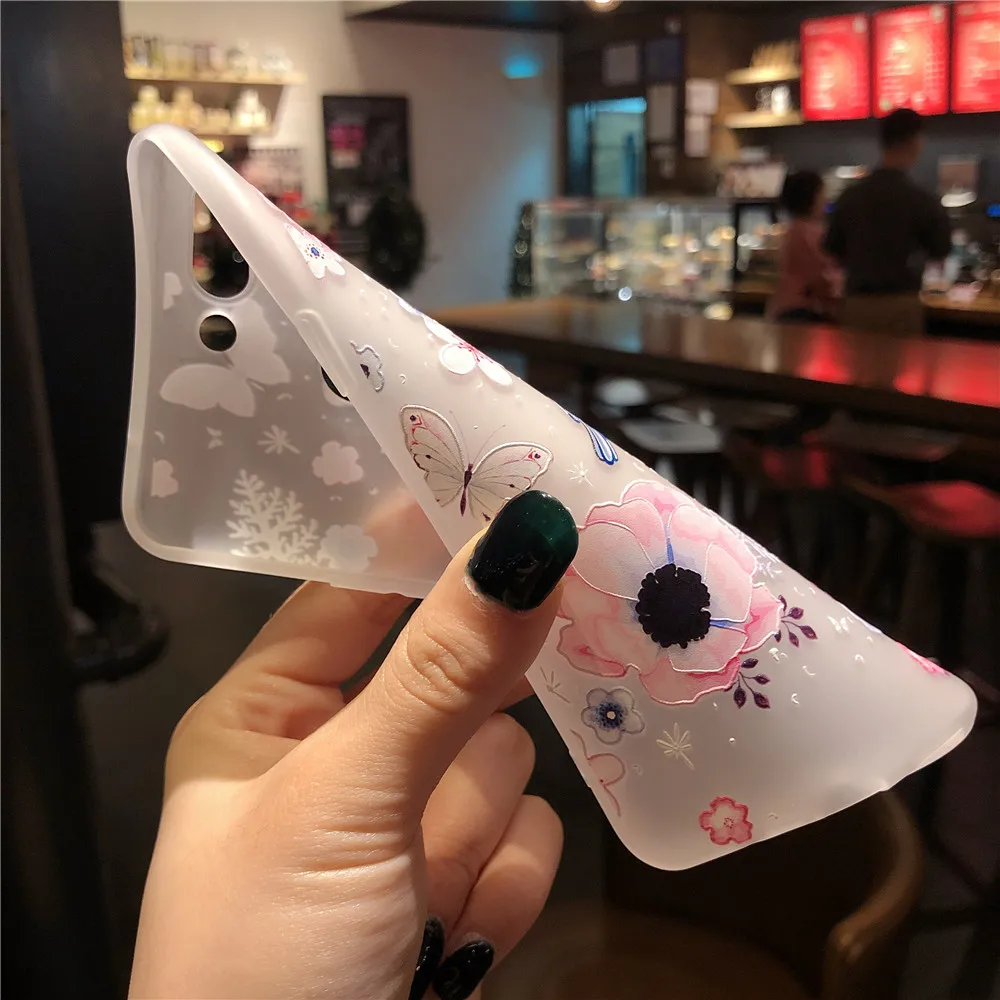 3D Рельефный цветочный чехол для телефона Huawei P20 Plus Mate 10 Lite 20 Nova 3 3i 3e 2i Honor 9i V20 P20Lite