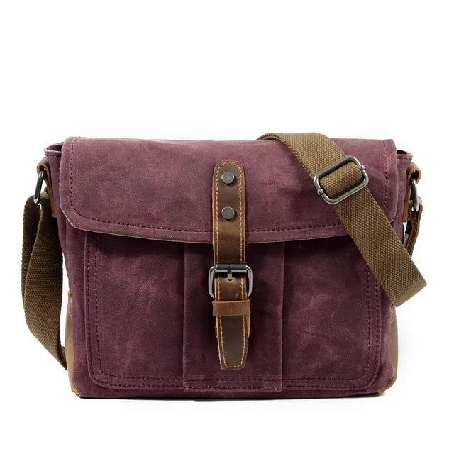 Mco 2018 Vintage Waxed Canvas Messenger Bag For Men Military Male Mco 2018 Vintage Waxed Canvas Messenger Bag For Men Military Male Travel Crossbody Waterproof Basic
