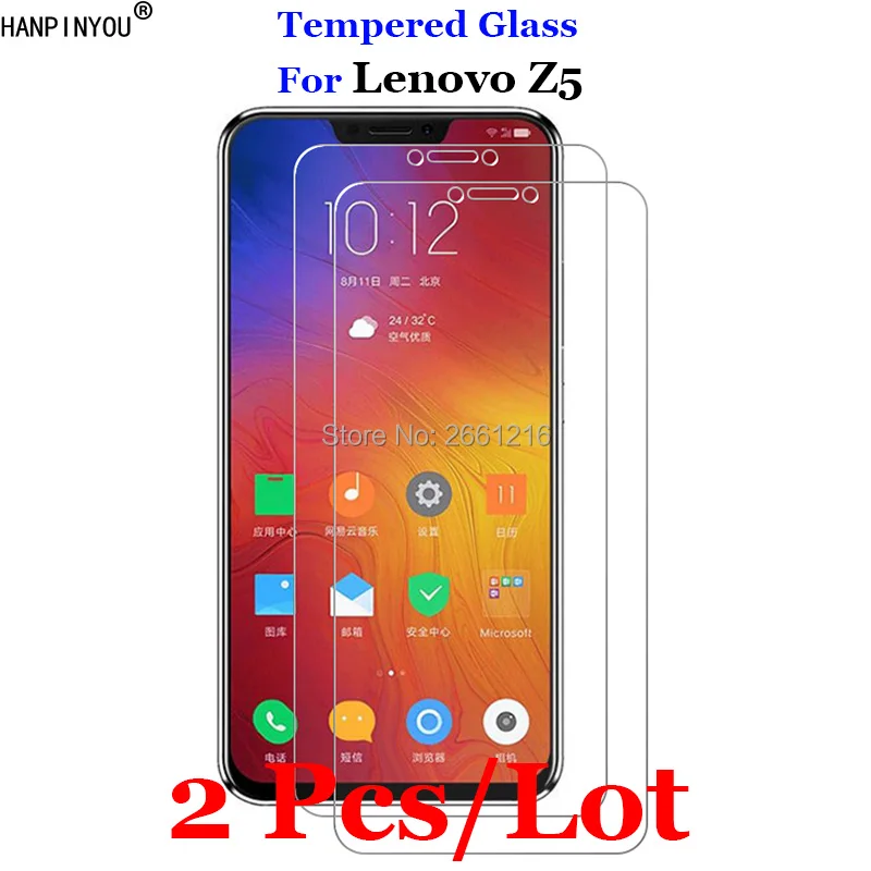 2 шт./лот для Lenovo Z 5 закаленное стекло 9H 2.5D Премиум Защитная пленка экрана Z5 6 2&quot |