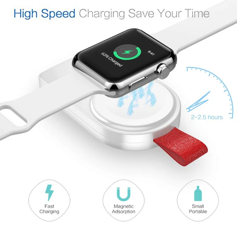 Смарт-часы Беспроводной Зарядное устройство USB (магнитная) Быстрая Зарядка адаптер для Apple Watch 1/2/3/4 умные наручные часы Зарядное устройство s