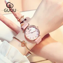 GUOU Women Watches Fashion Quartz Watch Ladies Brand Famous Wrist Watch Female Clock Hodinky Montre Femme Relogio Feminino new guou famous brand rose gold watch fashion women watches quartz watch ladies dress watch date clock relogio feminino