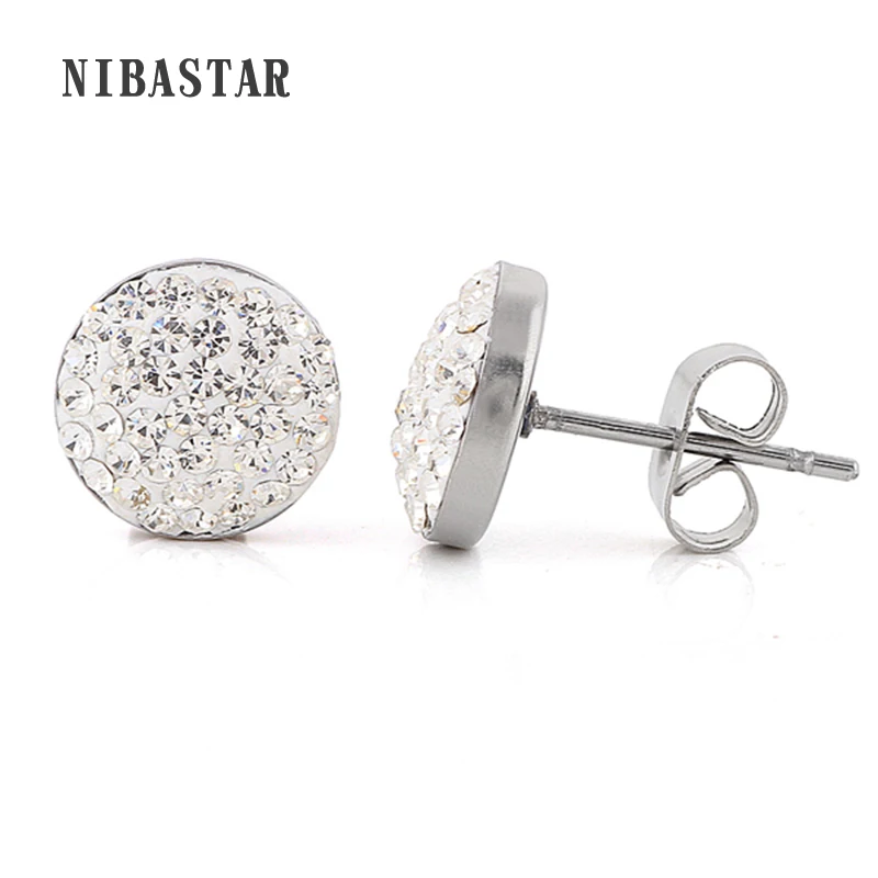 

Newest Style Pave Earrings for Women Girl Zircon Stone Stud Earings Female Bijoux Women's Birthday Gift