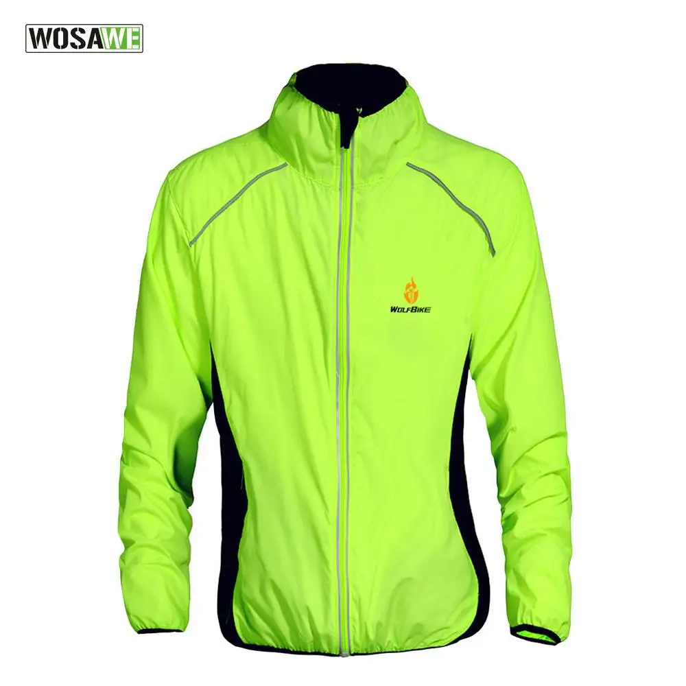 Wosawe велосипедная куртка Chaqueta Reflectante дождевая куртка зимняя Mtb Chaqueta Ciclismo Hombre Ktm велосипедная с отражателями Байкерская Пылезащитная куртка - Цвет: Green