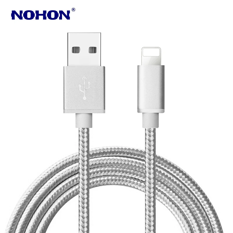 USB кабель в металлической оплетке для зарядки и передачи данных iPhone 8 7 6S 6 Plus 5 2 3 X XS