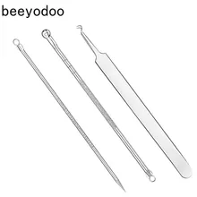 3 шт. Acne Пинцет для удаления угрей Прыщ Пятна комедона акне Extractor Remover Набор инструментов угорь иглы