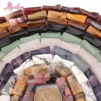 

8x20mm Column Twist Quartz,Fluorit,Flourite,Agates Beads Natural Stone Beads For DIY Women Necklace Bracelet Jewelry Making 15"
