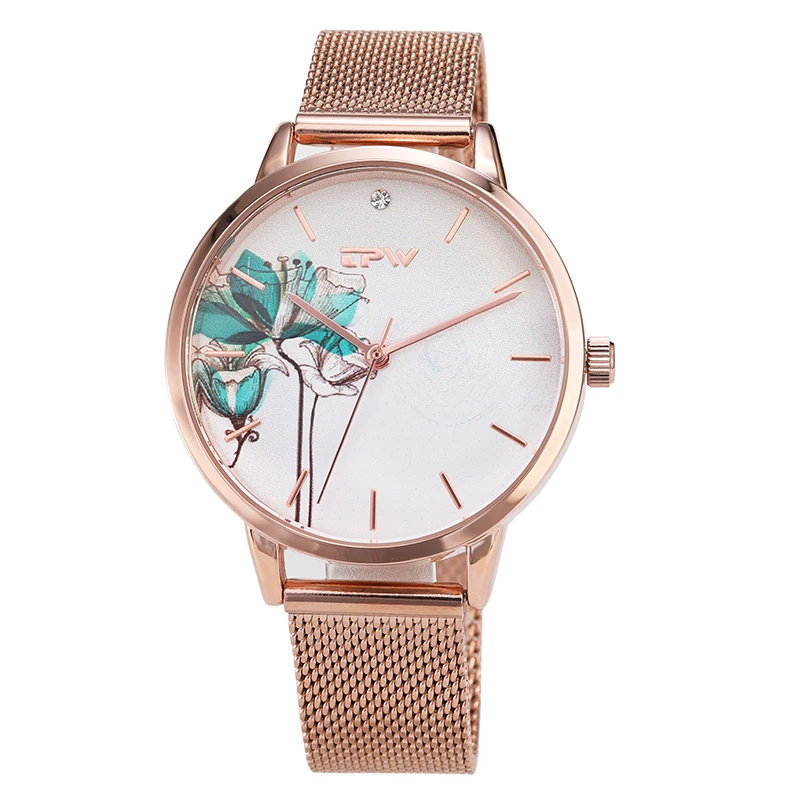 High Quality Fashion Leather Strap Rose Gold Women Watch Casual Love Heart Quartz Wrist Watch Women Dress Ladies Luxury Watches