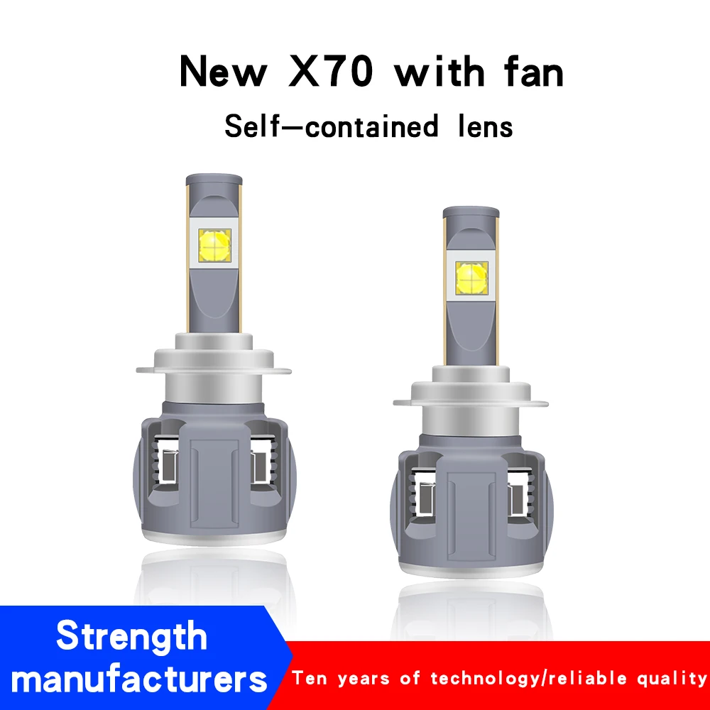 2 шт. H4 светодиодные лампы H7 LED H11 H8 H9 9005 9006 9007 9012 Автомобильные фары конверсионный