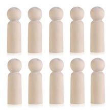 10 шт. DIY обычный деревянный Peg куклы жениха цифры Свадебный торт Toppers ремесел Ремесла стороны дерева для свадьбы Home Decor