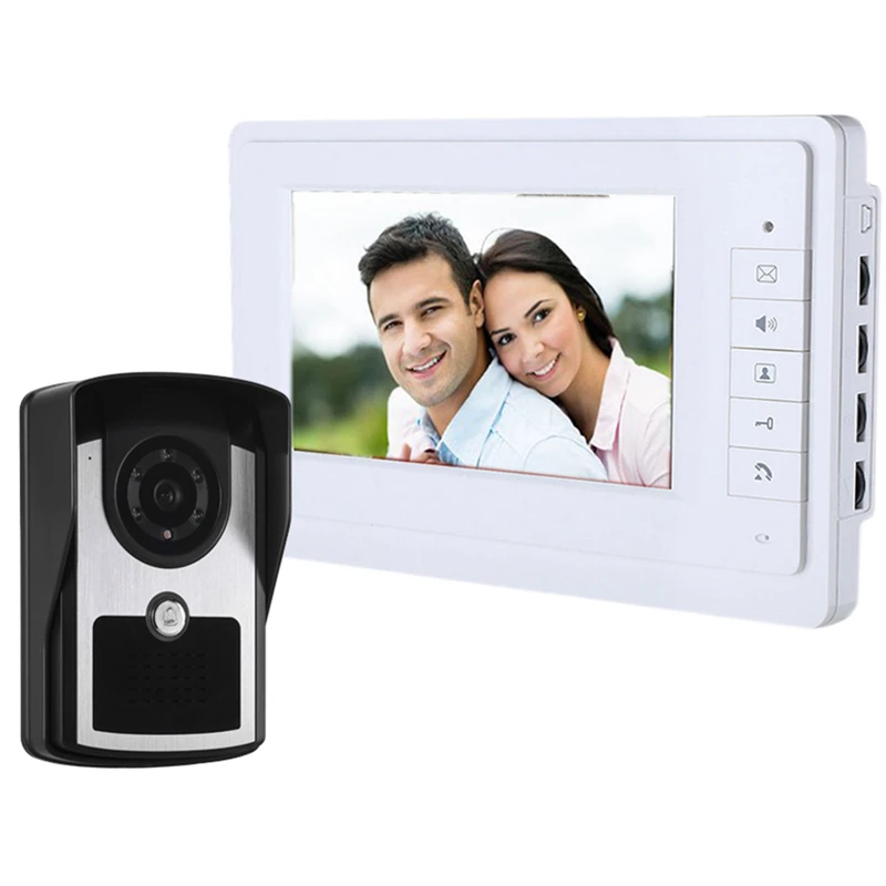

7'' TFT LCD Video Door Phone Visual Doorbell Home Video Intercom Speakerphone Intercom System Monitor Outdoor IR Doorbell Camera