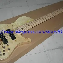 Высококачественные Заводские электрические басы с натуральным цветным корпусом и 2 звукоснимателями и могут быть изменены