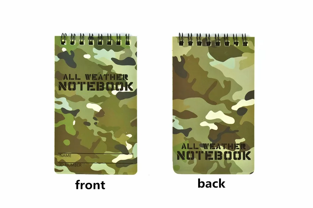 

EDC GEAR Tactical Waterproof Notes Notebook Camo All Weather Waterproof Writing Paper Travelers Notebooks Travel Kits Home