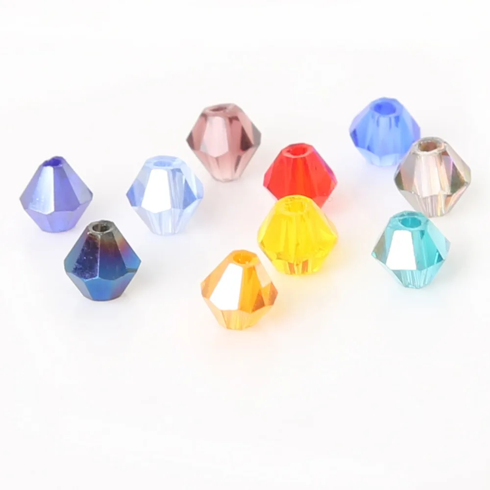 Австрийские двухконусные кристаллические граненые бусины 3 мм 4 6 стеклянные