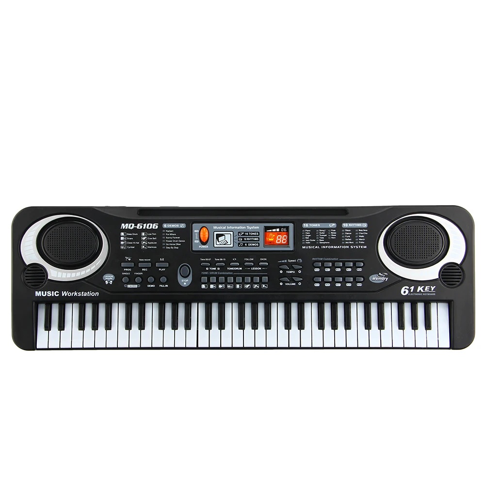 

Enjoybay 61 Keys Digital Electronic Keyboard Toy Electric Piano Organ With Microphone Educational Instrument Toy for Children
