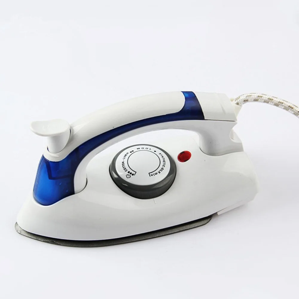 700W Portable Compact Size Foldable Handle Electric Steam Iron Teflon