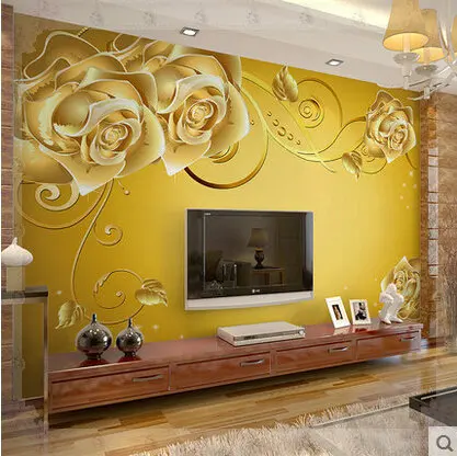 Self Adhesive Wall Mural Living Room Wallpaper 3D TV