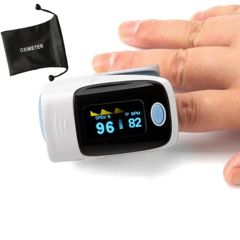

Finger Blood Oxygen Meter SPO2 OLED Pulse Heart Rate Monitor Oximeter Blue