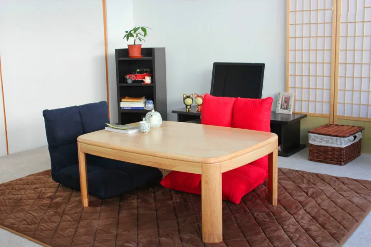 Japanese Style Kotatsu Foot Warmer Heated Table Rectangle 105cm Home Furniture Modern Wood Living Room Floor Coffee Table Wooden