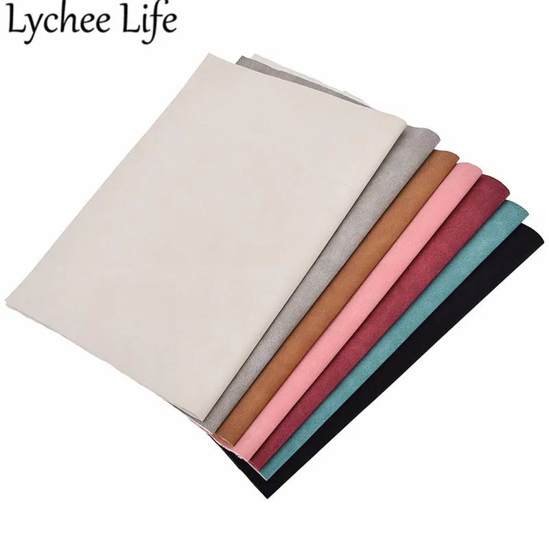 

Lychee Life A4 Faux Suede Leather Fabric Colorful 21x29cm Fabric Modern Home Garment Textile Sewing Accessories Supplies