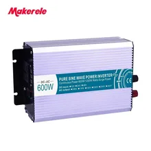 Pure Sine Wave Inverter 600W DC 12V 24V 48V to AC 110V 220V Smart Series Solar Power Off grid 600W Surge Power 1200W smart 600w 24v car modified sine wave inverter solar system dc 24v to ac 220v inverter with usb charging port universial socket