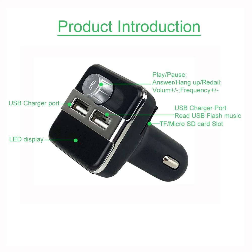 E0170 X9 Bluetooth Car MP3 player Silver-8