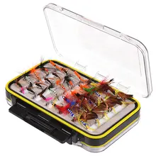 Водонепроницаемый ящик для ловли нахлыстом, двухсторонний прозрачный рыболовный крючок для ловли на приманку, ящик для хранения снастей